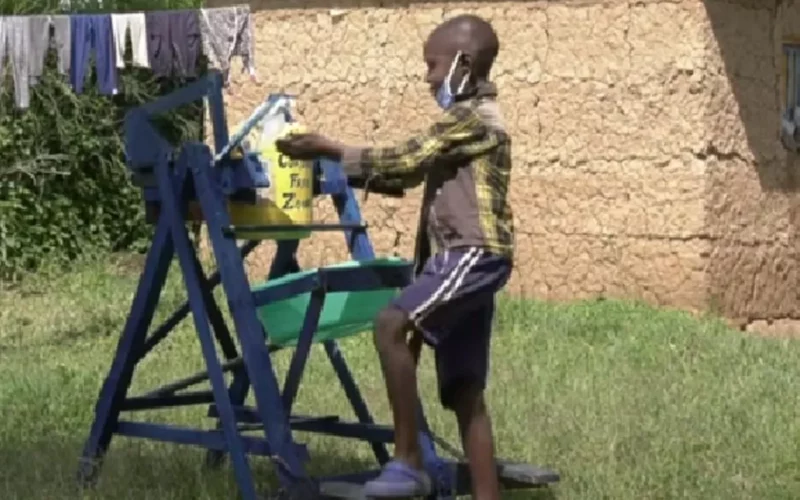 9-year-old Kenyan wins presidential award for building wooden handwashing machine