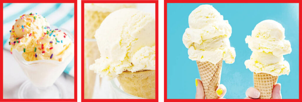 Making vanilla ice cream at home