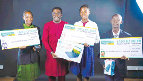 15-yr Ruth Okorocha wins 2023 Nigeria Info’s “I Beg to Differ” students’ debate