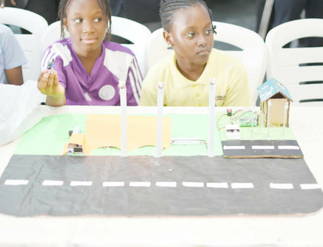 Premier International School pupils during capstone exhibition to showcased their projects