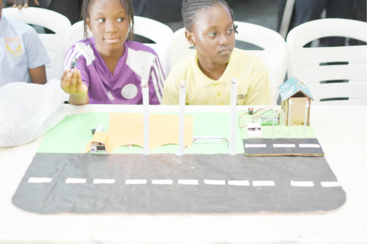 Premier International School pupils during capstone exhibition to showcased their projects