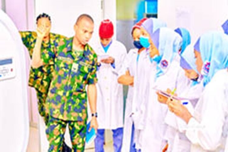 Students of Premier Pace Setters Schools, Katsina during an excursion to Airforce Base Medical Centre, Daura, recently.