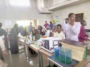 Students of Sheikh Abubakar Gummi Academy during Science exhibition and trade fair