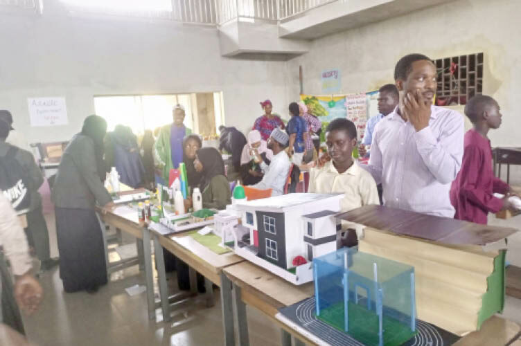 Students of Sheikh Abubakar Gummi Academy during Science exhibition and trade fair