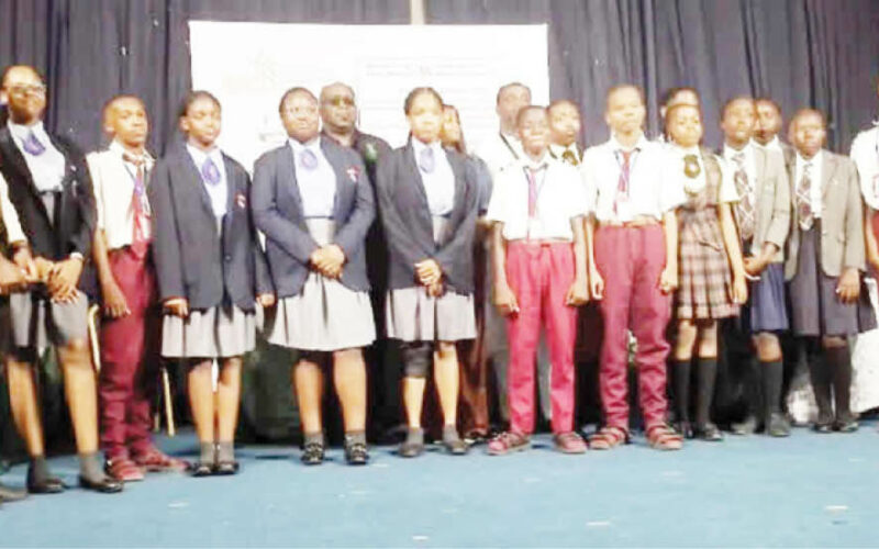 Some of the students at the semi-finals of the Rivers Education Champions League Quiz Competition