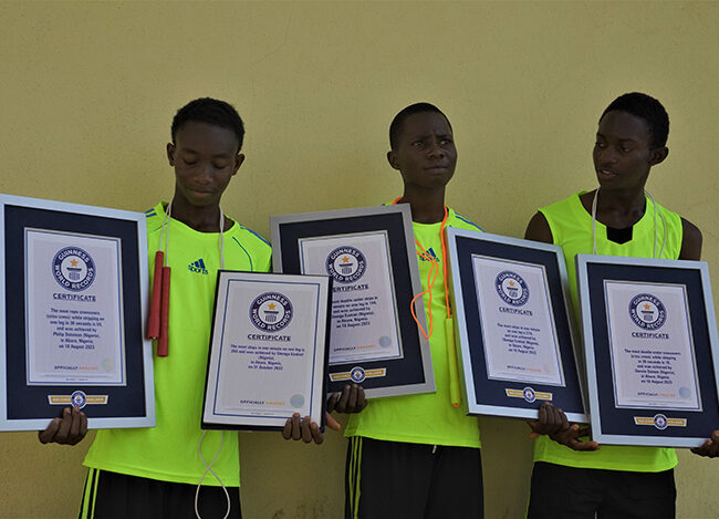 2025 Guinness World Records: Meet 3 Nigerian students who become stars with skipping