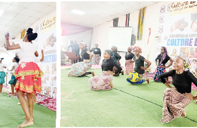 Students at Lead British International School, Abuja drama and dance during their Culture Day event