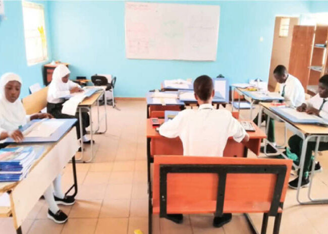 Students of Key Special Academy, Gwarinpa, Abuja during their Technical Drawing lesson