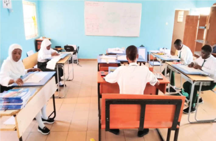 Students of Key Special Academy, Gwarinpa, Abuja during their Technical Drawing lesson