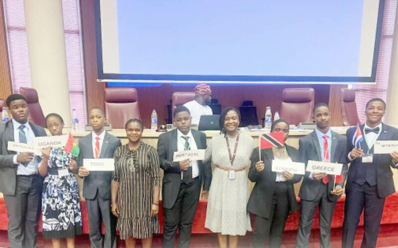 Students of Lead British International School at The African Future Trust account Model United Nations ( TAFMUN ) Conference in Abuja recently