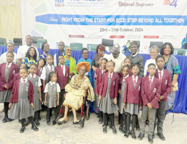 Students of Lead British International School at World Organisation for Early Childhood Education -OMEP 36th Conference in Abuja recently