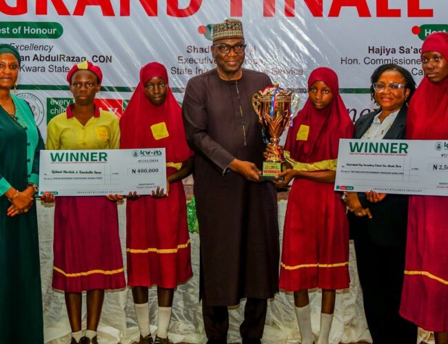 AbdulRazaq Celebrates as Kwara Pupils Win Presidential Debate for 3rd Time