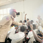 Students and Staff of Lead British International School, Abuja receive lectures from Federal Road Safety Corps Officers on Road Safety Tips