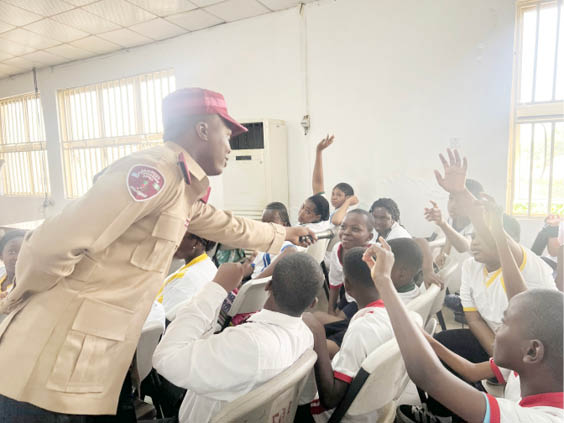 Students and Staff of Lead British International School, Abuja receive lectures from FRSC