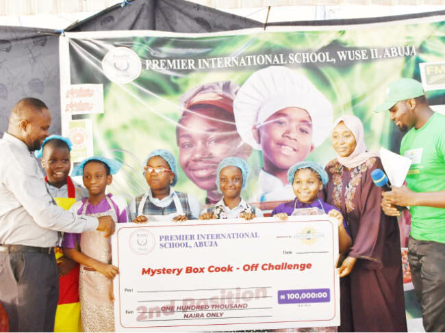 Students of Premier International  School, Abuja , during their cooking competition