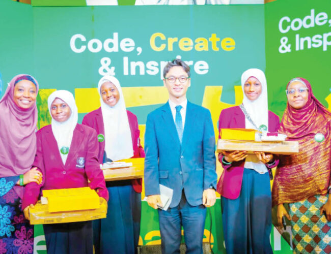 Students of Sweet Haven School, Kano after winning an ICT competition recently