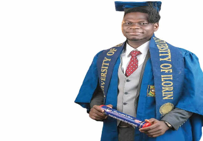 My father taught me at home after losing his job — UNILORIN best graduating student