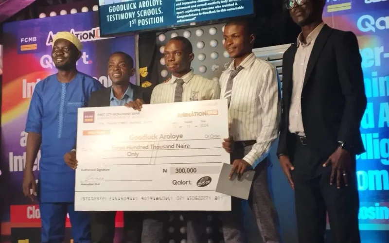 14 year old student wins inter-school animation competition in Lagos