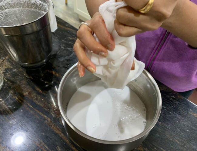 How to extract coconut milk at home