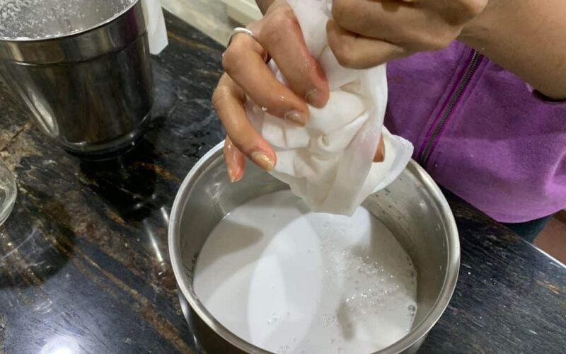 How to extract coconut milk at home