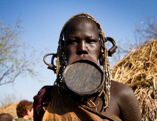 Unique lip plate practice of Mursi Tribe of Ethiopia