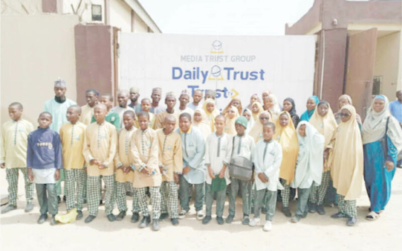 Students of Al -Bayyinah during their visit to Media Trust Group in Kano