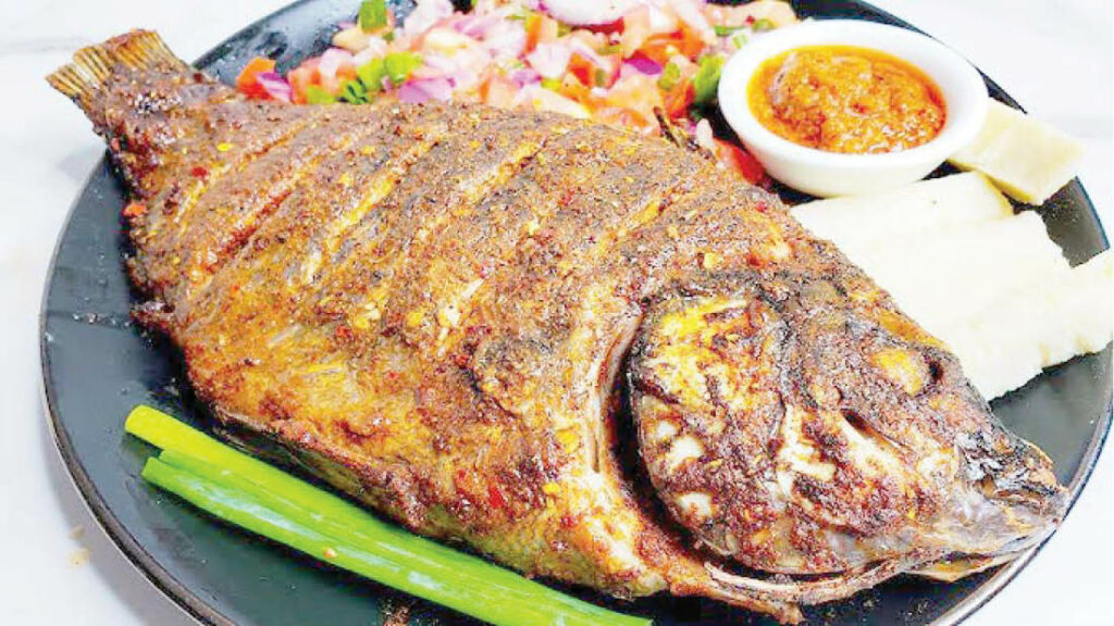 Making a tasty grilled Tilapia fish