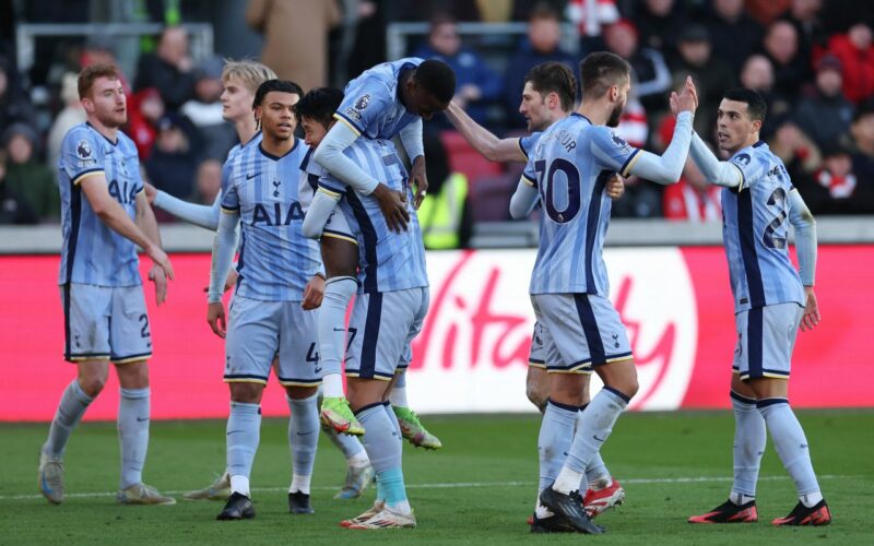 Spurs end losing league run with win at Brentford