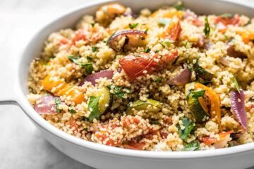 Preparing delicious vegetable Couscous