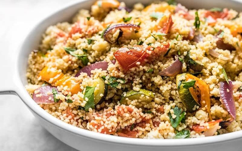 Preparing delicious vegetable Couscous