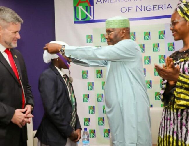 Atiku meets IDP Girl turned International Chess Champion