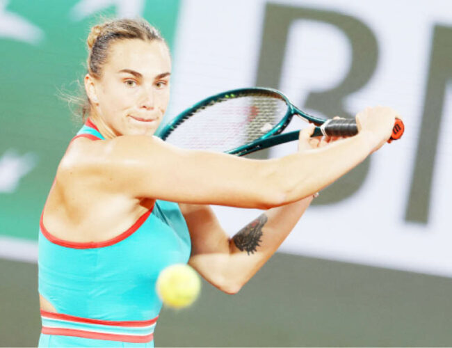 Sabalenka loses only one game in Paris opener