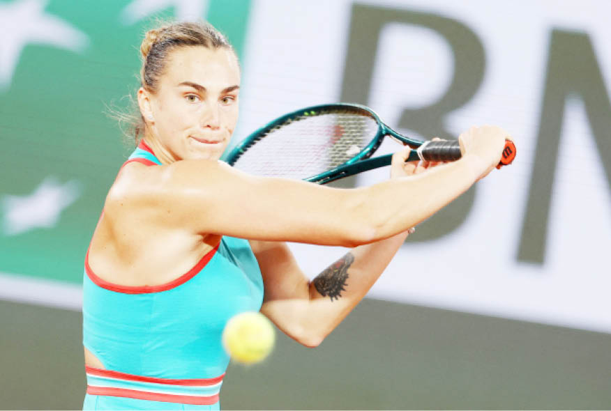 Sabalenka loses only one game in Paris opener