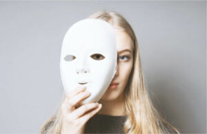 The girl behind the mask