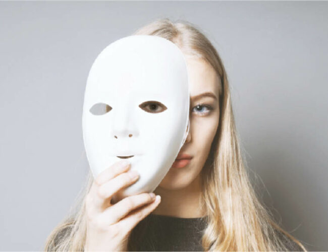 The girl behind the mask