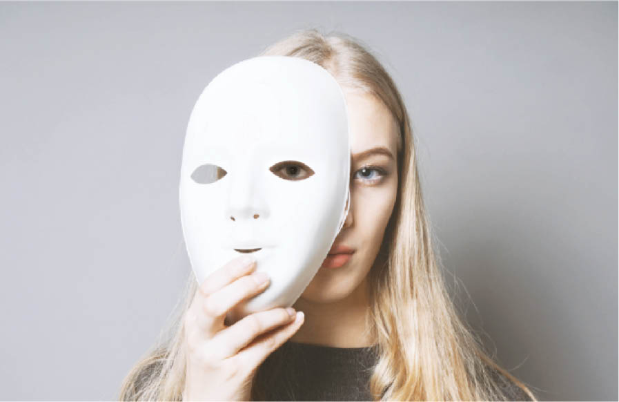 The girl behind the mask