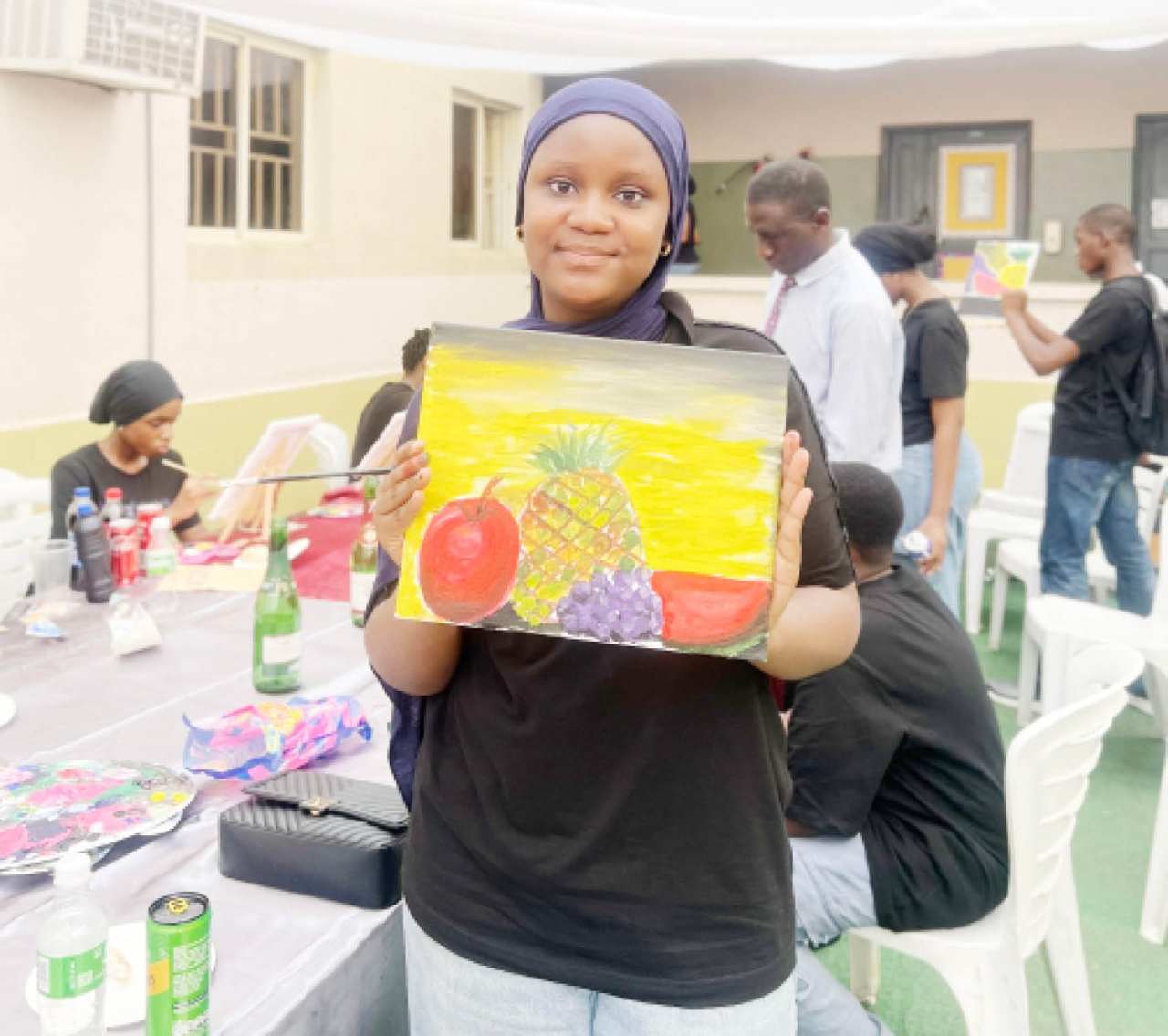 Students of Lead British International School during their Sip and paint Event