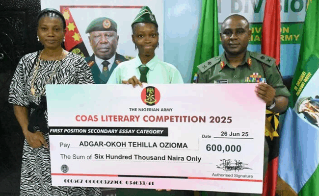 Five students win over N1 million cash prize in COAS literary competition