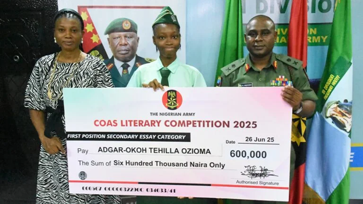 Five students win over N1 million cash prize in COAS literary competition