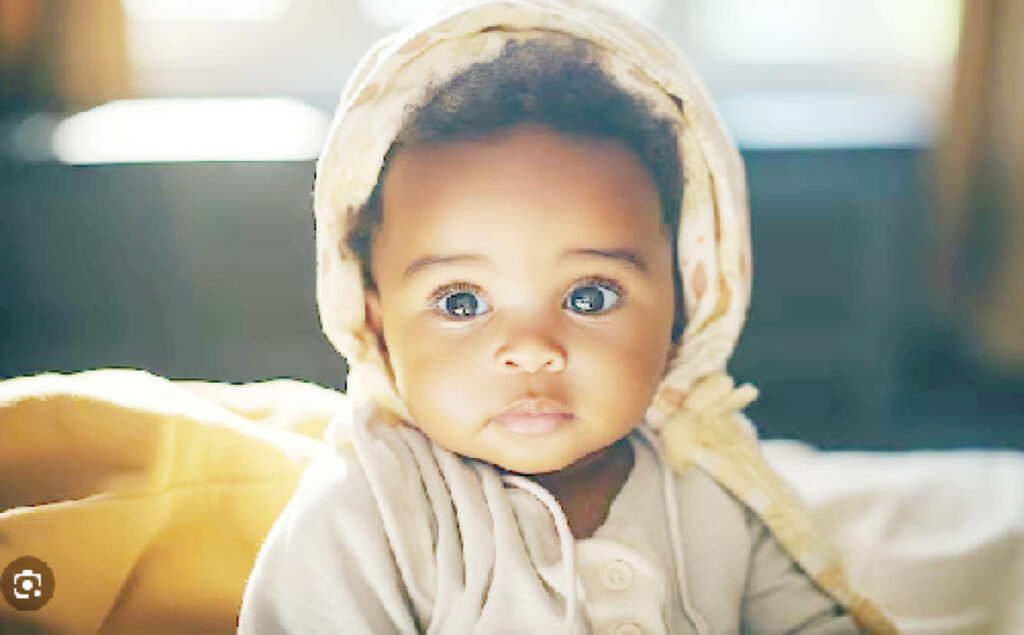 The girl with bulging eyes