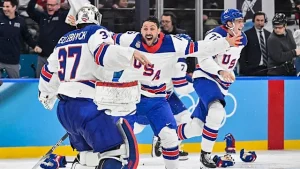 USA win men’s Olympic ice hockey gold for first time in 46 years