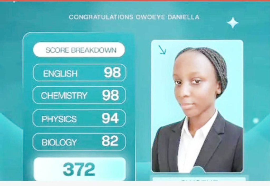 I studied smart, not hard — Highest jamb scorer