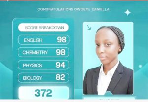 I studied smart, not hard — Highest jamb scorer