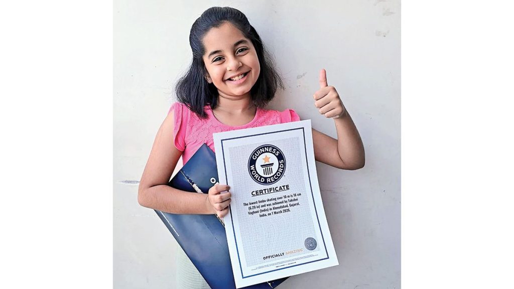 Eight-Year-Old Skating Prodigy Sets Guinness World Record with Incredible 16cm Limbo Glide