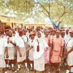 Students of Eva Adelaja girls senior secondary school during the Bariga legacy initiative