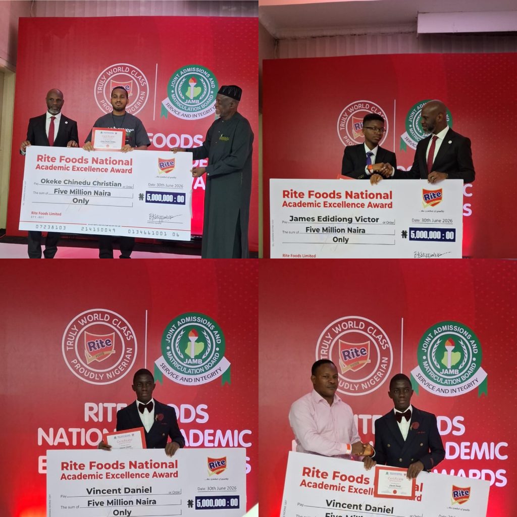 JAMB, Rite Foods Award ₦35 Million to Seven Outstanding Nigerian Undergraduates
