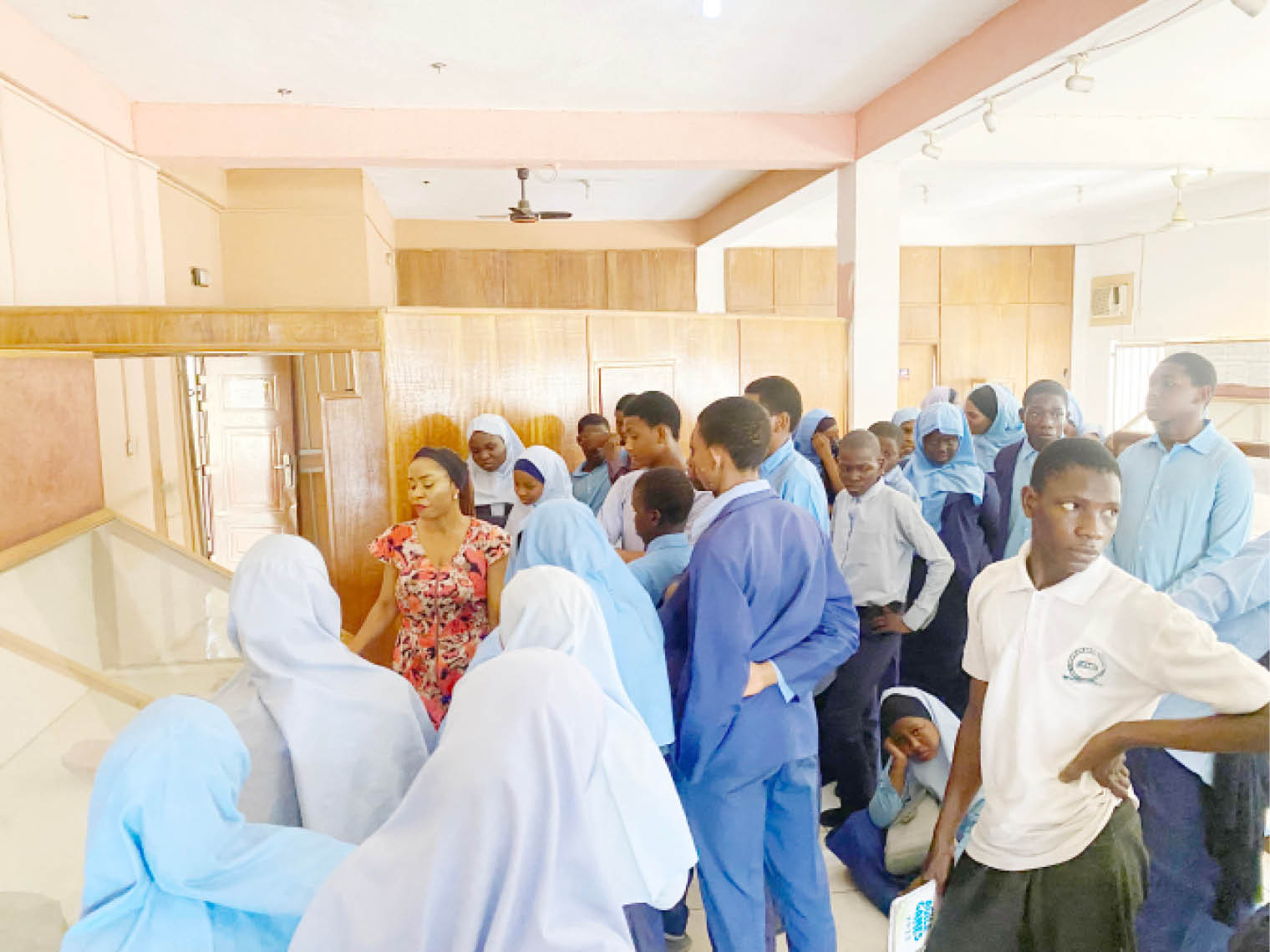 Students of FOMWAN Basic School During an Excursion to Arts and Crafts Village